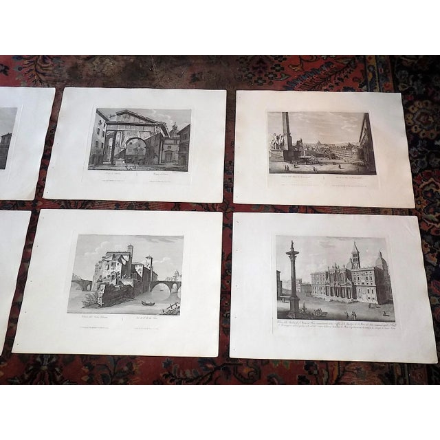 Realism Antique 19th C. Imperial Folio Size Engraved Architectural Views of Rome - Set of 6 For Sale - Image 3 of 5