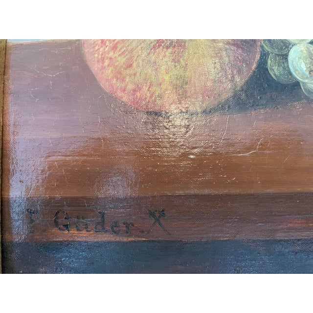 Late 19th Century Antique 19th Century Still Life Oil Painting Leopold Frederick Guder For Sale - Image 5 of 6