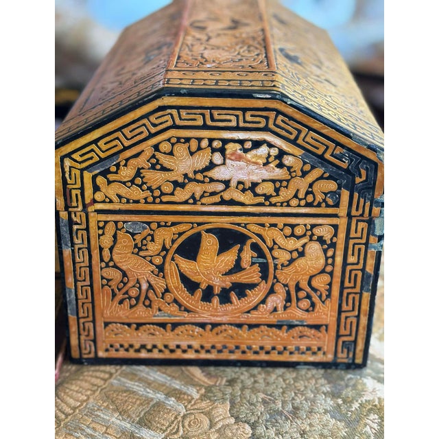 1980s Vintage Wood Carved Box for Jewelry or Secrets! For Sale - Image 5 of 11