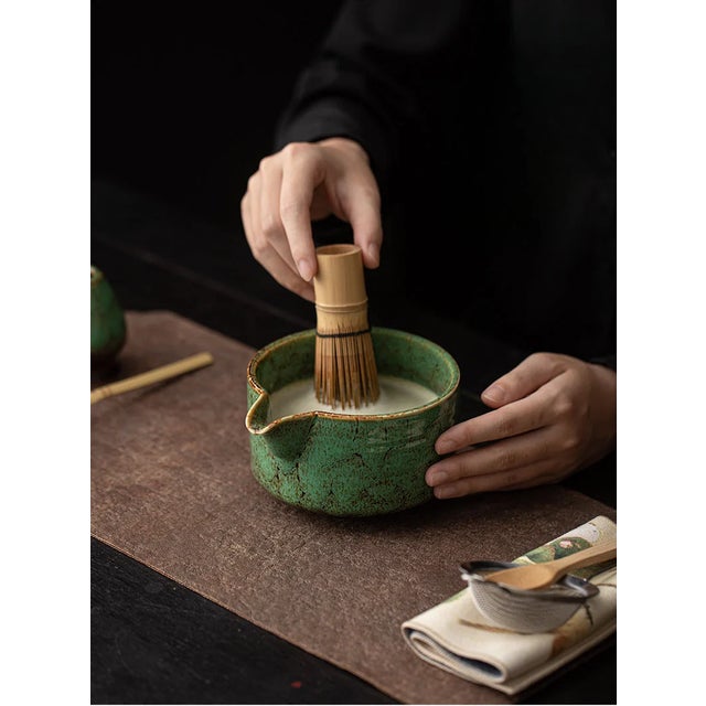Colorful Ceramic Matcha Set - Green For Sale - Image 4 of 10