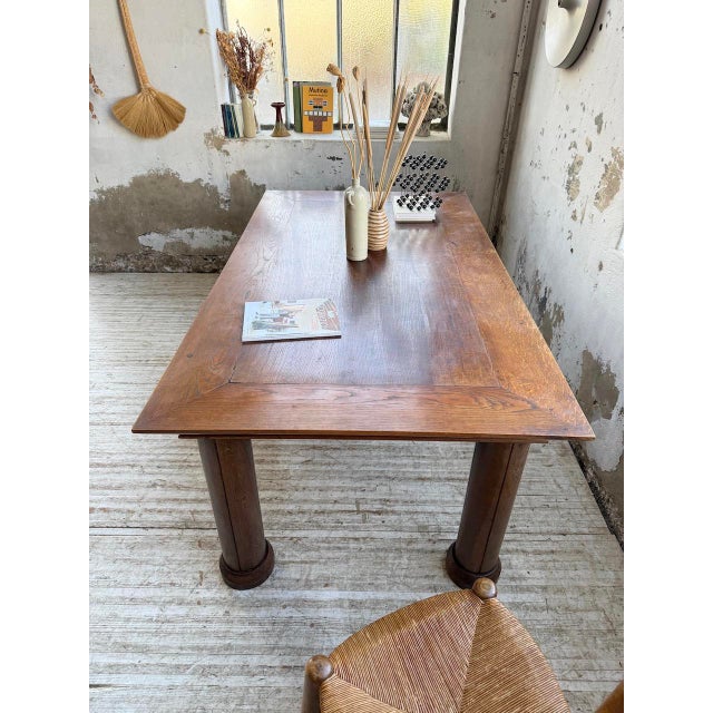 Oak Dining Table by Charles Dudouyt, 1940s For Sale - Image 10 of 18
