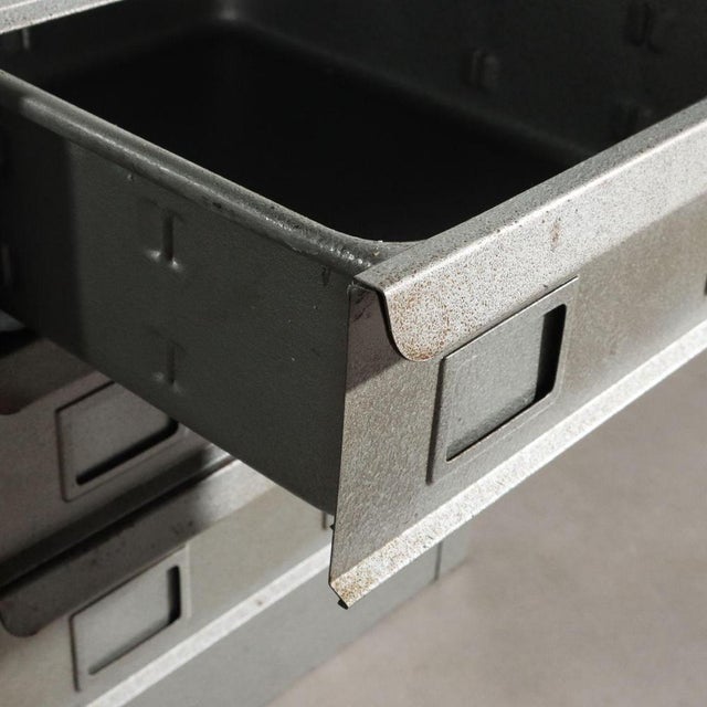 Gray Industrial Filing Cabinet, 1960s For Sale - Image 8 of 11