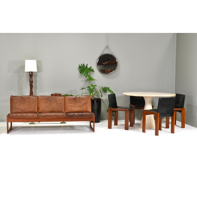 Fd130 teak sofa in cognac leather peter hvidt for france & søn / france & daverkosen, denmark, 1950s amazing minimalistic...