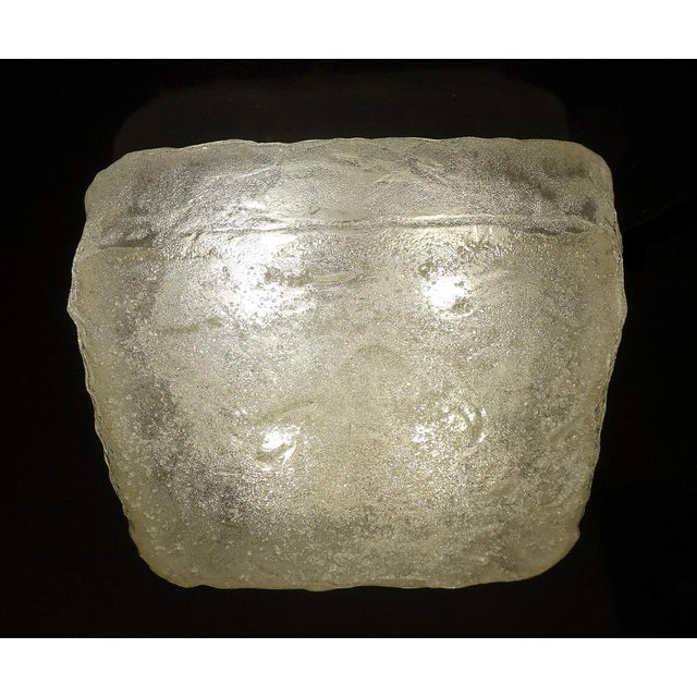Vintage Brutalist Glass Ceiling Light from Honsel For Sale - Image 11 of 13