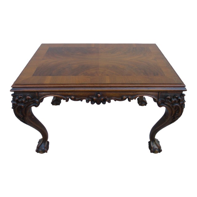 Chippendale Carved Claw and Ball Foot Table For Sale