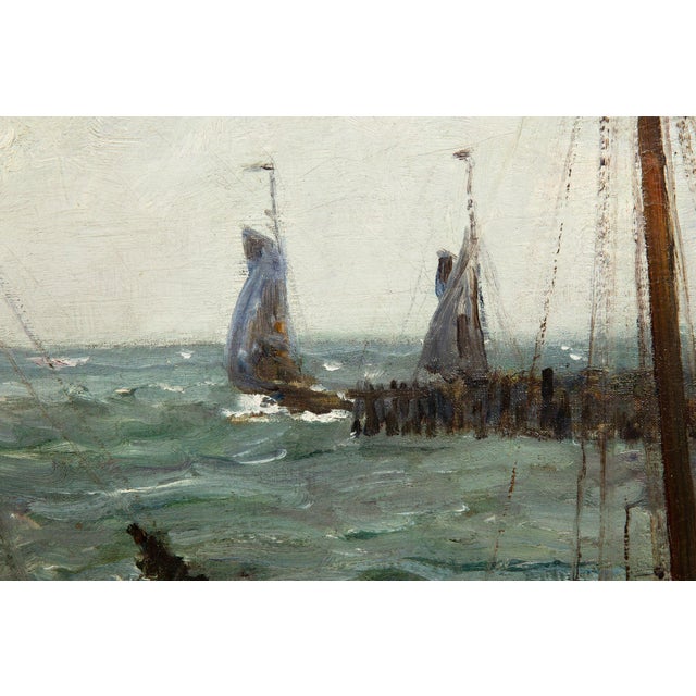 “Dutch Herring Fleet” Dockside Barbizon Painting by Robert Weir Allan r.s.A For Sale - Image 16 of 18