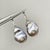 Traditional Diamond Freshwater Pearl Earrings 14 Karat Gold Grey 23.2 Mm Certified For Sale - Image 3 of 13
