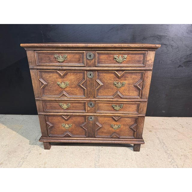 Brown 18th Century Oak Chest of Drawers, 1790s For Sale - Image 8 of 15