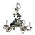 Vintage Italian Tole Chandelier With Pears and Plums For Sale