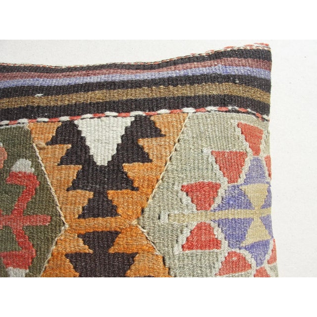 1970s 1970s Turkish Kilim Pillow Cover For Sale - Image 5 of 10