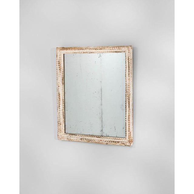 Cream 19th Century France Cream Wood Mirror For Sale - Image 8 of 10