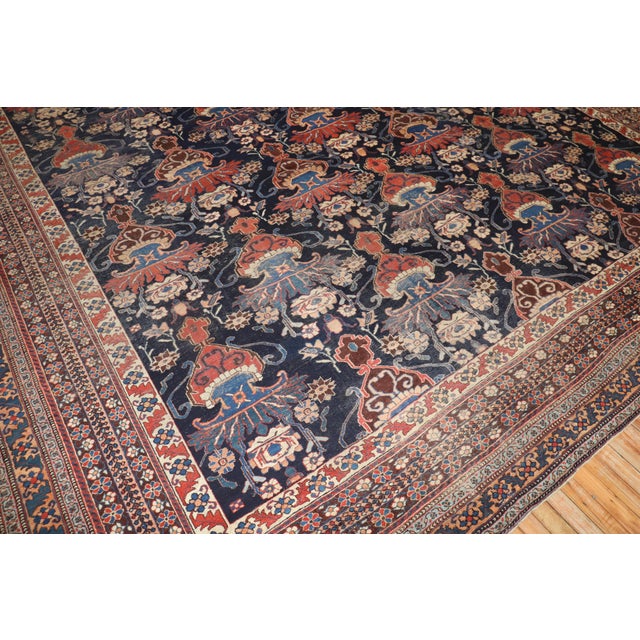 Antique Zabihi Collection Persian Afshar Rug - 12' x 15'5" For Sale - Image 9 of 12