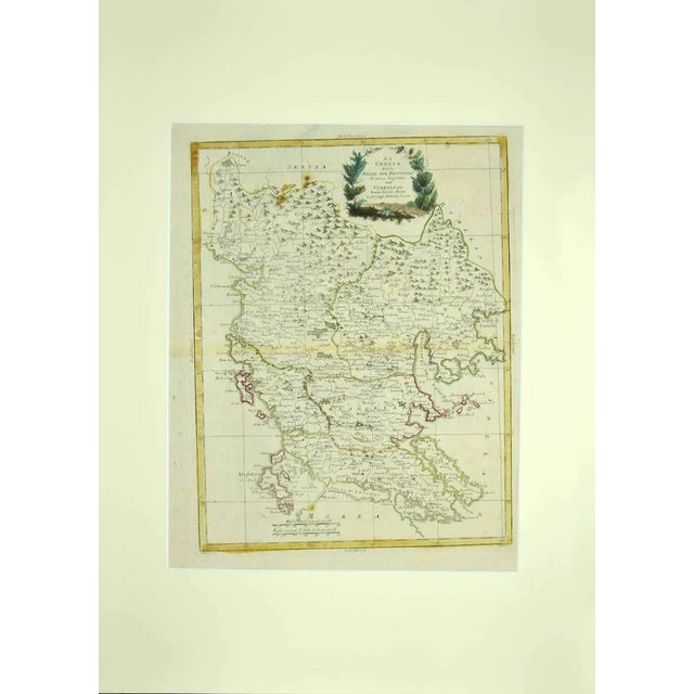 This Map of Greece is an etching realized by Antonio Zatta, Cartographer, publisher and typographer. The state of...