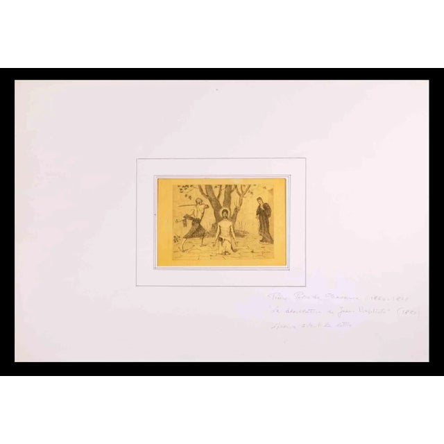 Jean-Baptiste is an original Etching realized by Pierre Puvis de Chavannes in the late 19th Century. Good Conditions. The...