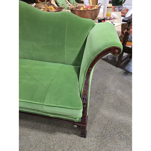 1960s Velvet Camelback Sofa of the James River Collection by Hickory Chair For Sale - Image 12 of 18
