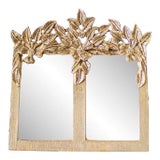 Victorian Style Small Brass Plated Tabletop Double Picture Frame For Sale