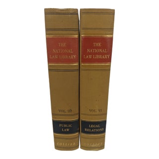 1939 National Law Library Vintage Legal Books by p.f. Collier – Set of 2 For Sale