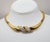 Gold Vintage Signed Crown Trifari Goldtone Pavé Clear Rhinestone Collar Necklace For Sale - Image 8 of 10