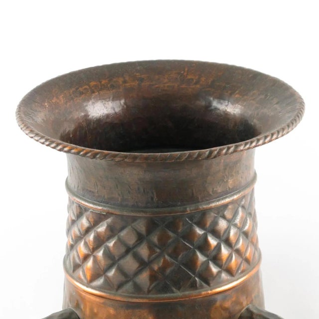 Important Italian Copper Baluster Urn Vase For Sale - Image 10 of 11