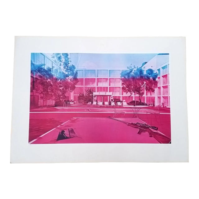 Jacques Monory, Hotel Fusil Lithograph, 1980, Paper For Sale