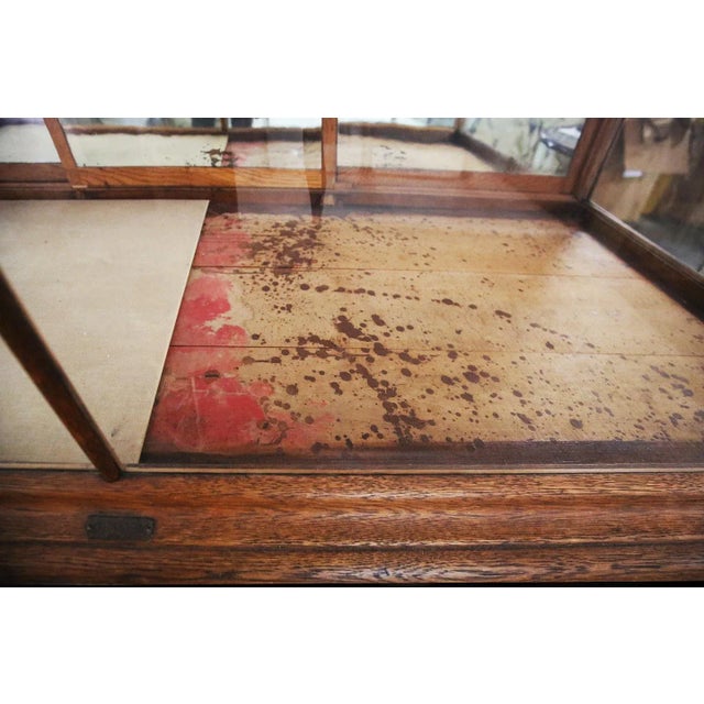 Showcase Antique Traditional Glass and Oak For Sale - Image 4 of 5