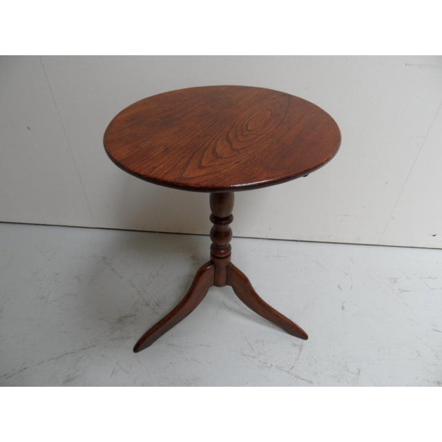 Antique Round Tilt Top Sidetable For Sale - Image 11 of 11
