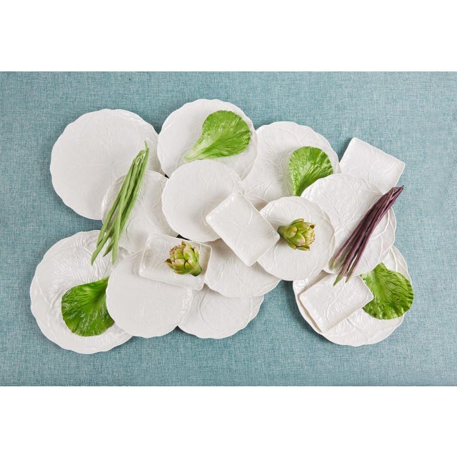 Illustration Cabbage Leaf Side Plates, Set of 4 For Sale - Image 3 of 11