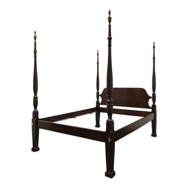 Drexel Heritage 18th Century Collection Mahogany Queen Rice Bed Chairish