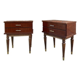 Vintage Wood Nightstands, 1970s, Set of 2 For Sale