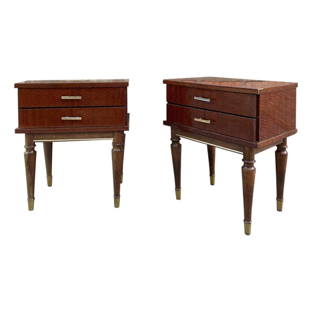Vintage Wood Nightstands, 1970s, Set of 2 For Sale