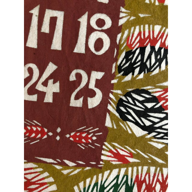 Mid-Century Modern Japanese Calendar Month April 1966 For Sale - Image 3 of 6