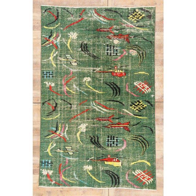 Zeki Muren Vintage Turkish Sivas Rug, 06'01 X 09'05 For Sale - Image 10 of 10