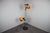 Hungarian Space Age Adjustable Double Floor Lamp in Orange and Brown Chrom, 1970s For Sale - Image 6 of 13