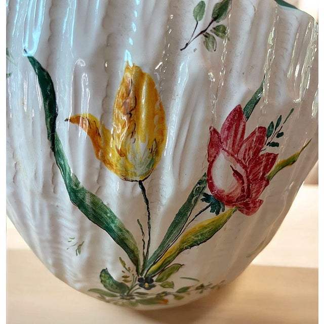 1950s Mid-Century Ugo Zaccagnini Majolica Italian Snail Vase For Sale - Image 5 of 13