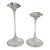 Pair of Kosta Boda "Fanfare" Candlesticks, Signed For Sale