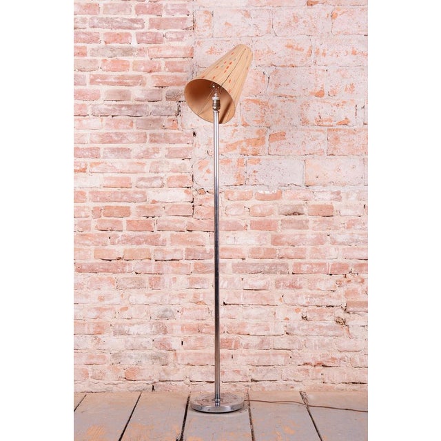 Bauhaus Floor Lamp in Tubular Chrome-Plated Steel, Czech, 1940s For Sale - Image 6 of 14