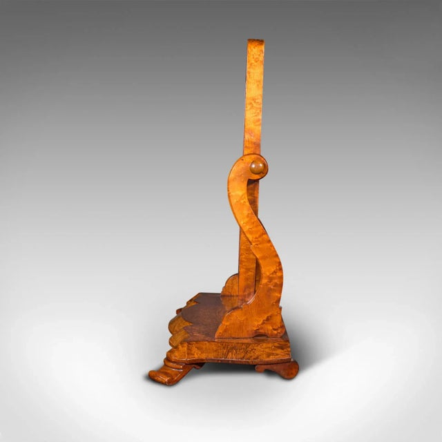 1850s Antique Victorian English Satinwood Dressing Table Mirror For Sale - Image 4 of 11