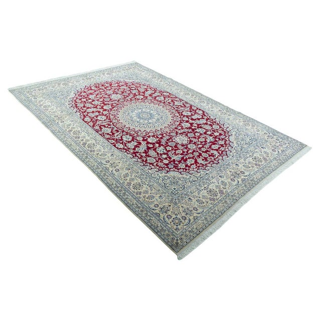 Nain 9la Oriental Rug with Silk Content For Sale - Image 13 of 13