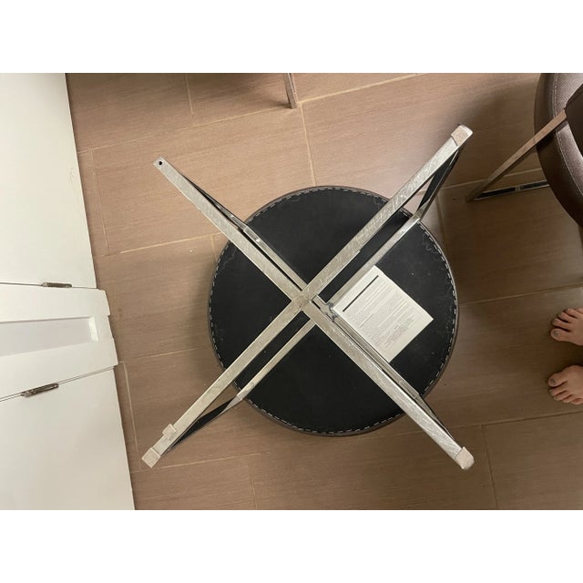 2010s Mid Century Style Chrome Dining Chairs - Set of 4 For Sale - Image 5 of 8