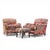 English George Smith Kilim Lounge Chairs - Pair With Ottoman For Sale - Image 3 of 13