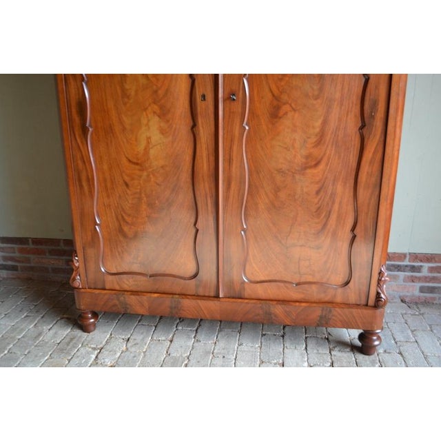 Antique Mahogany Biedermeier Cabinet For Sale - Image 4 of 10