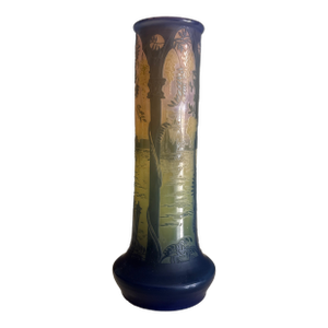 DeVez French Cameo Art Glass Vase