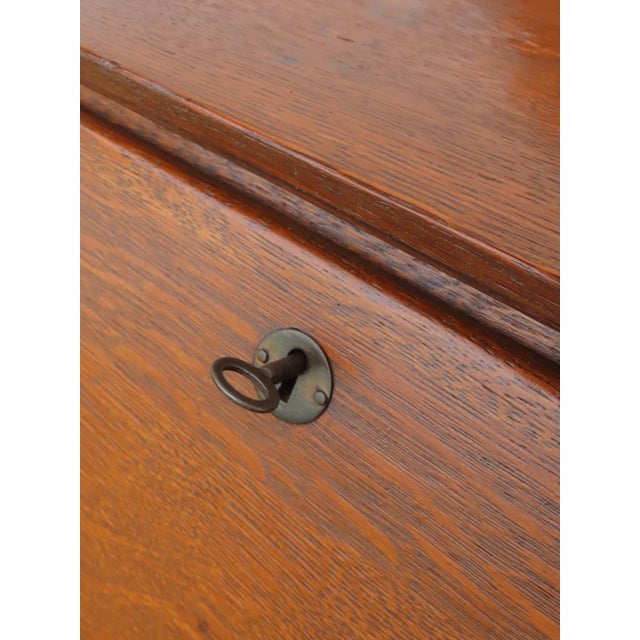 Early 1900s Solid Oak Small Secretary Desk 6669 For Sale - Image 18 of 18