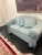Transitional Vintage Turquoise Loveseat For Sale - Image 3 of 6