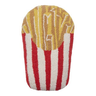 Fries Shaped Hook Pillow, 9" x 14" For Sale