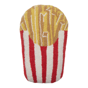 Fries Shaped Hook Pillow, 9" x 14"