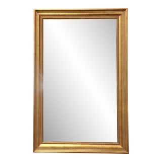 Vintage 69" Tall Classic Gold Frame Wall Mantle Mirror For Sale