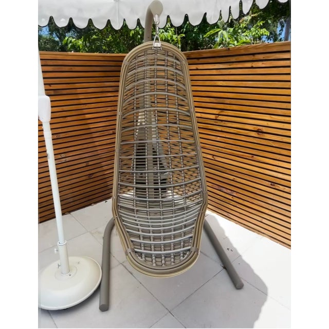 Christine Hanging Chair by Skyline Design For Sale In West Palm - Image 6 of 10