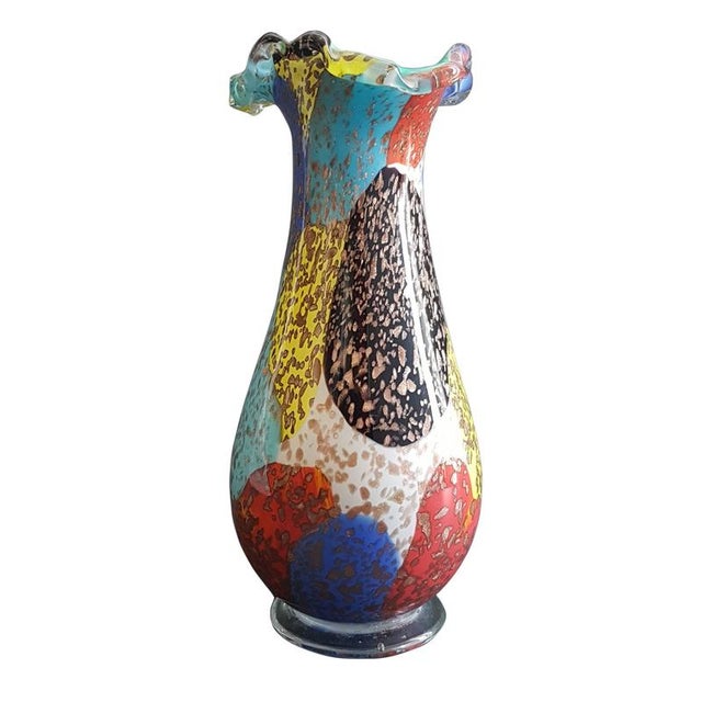 20th Century Murano Glass Vase with Aventurine by A.Ve.M, Italy For Sale - Image 4 of 5