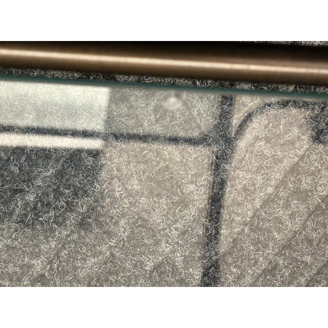 Art Deco Vintage Wrought Iron and Glass Three Tier Bar Stand For Sale - Image 3 of 11